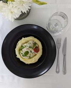 Stroganoff with mashed potatoes